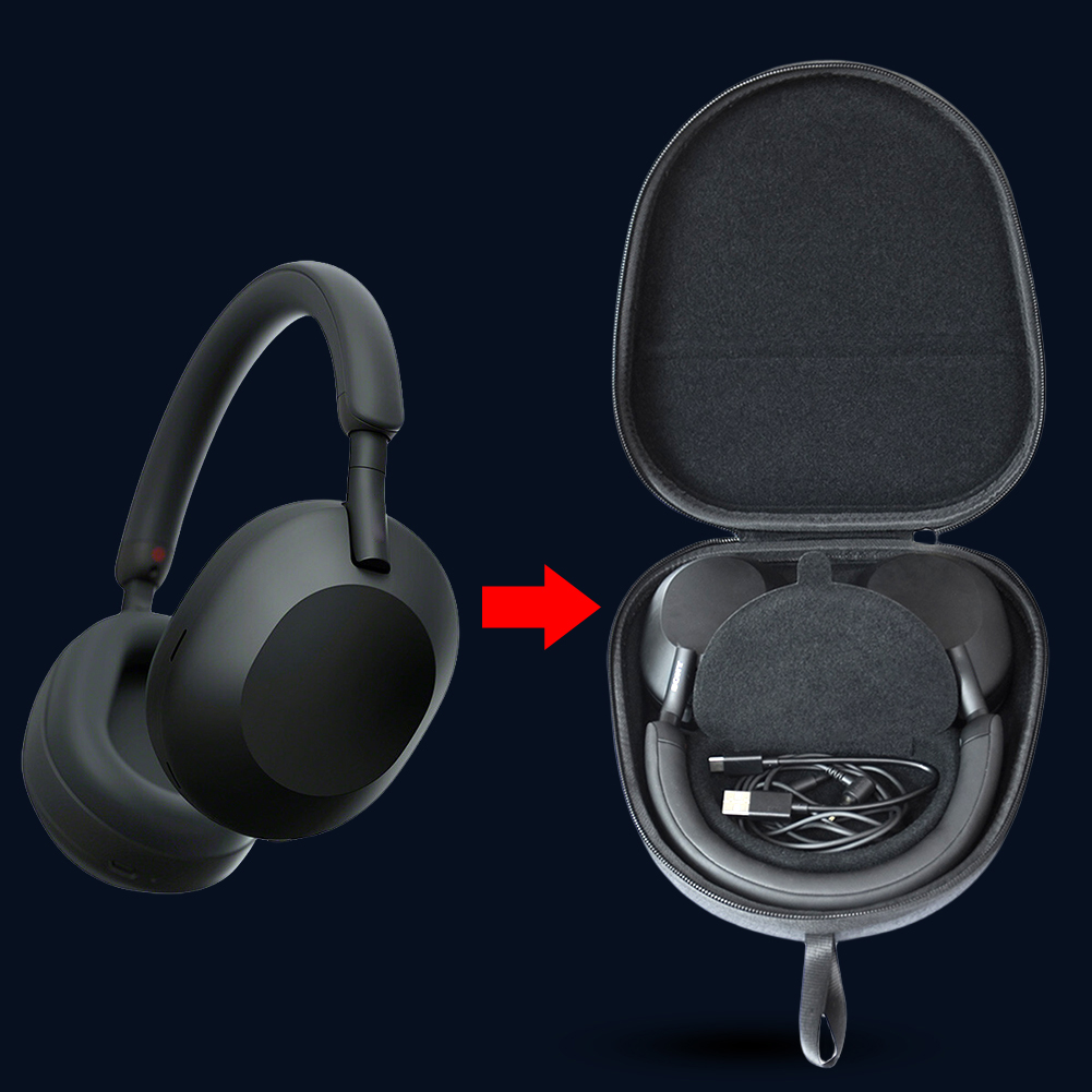 Sony Headphone Wh-1000Xm5 - Estojo rígido à prova de choque,